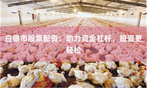 白银市股票配资：助力资金杠杆，投资更轻松