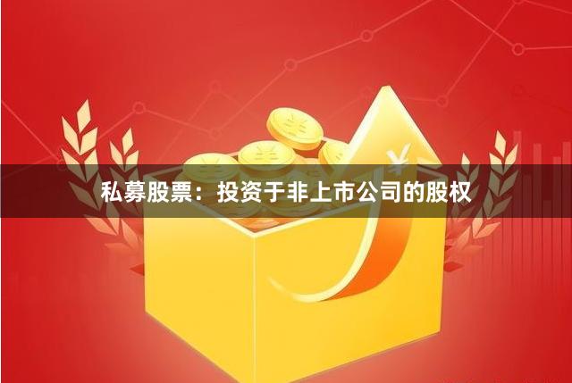 私募股票：投资于非上市公司的股权